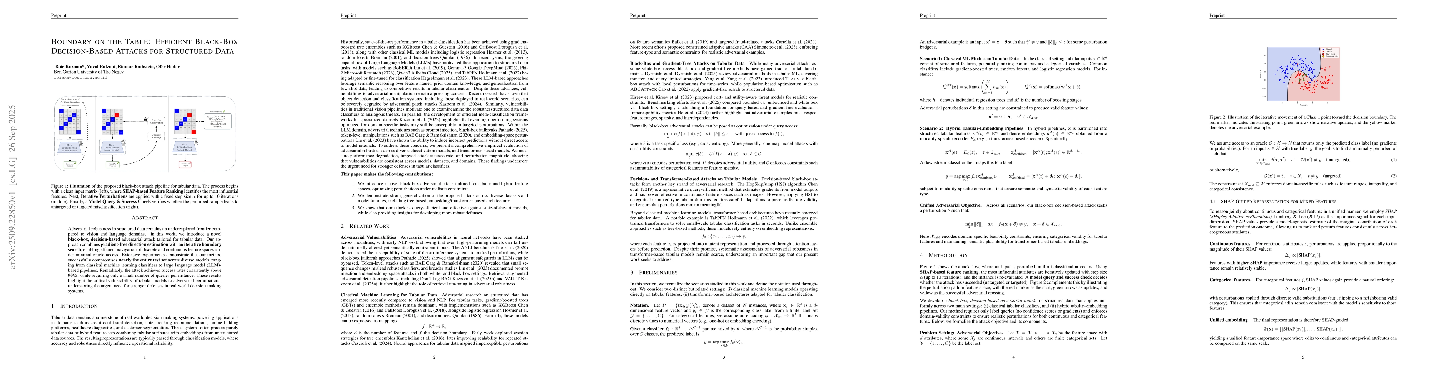Thumbnail for Boundary on the Table: Efficient Black-Box Decision-Based Attacks for
  Structured Data