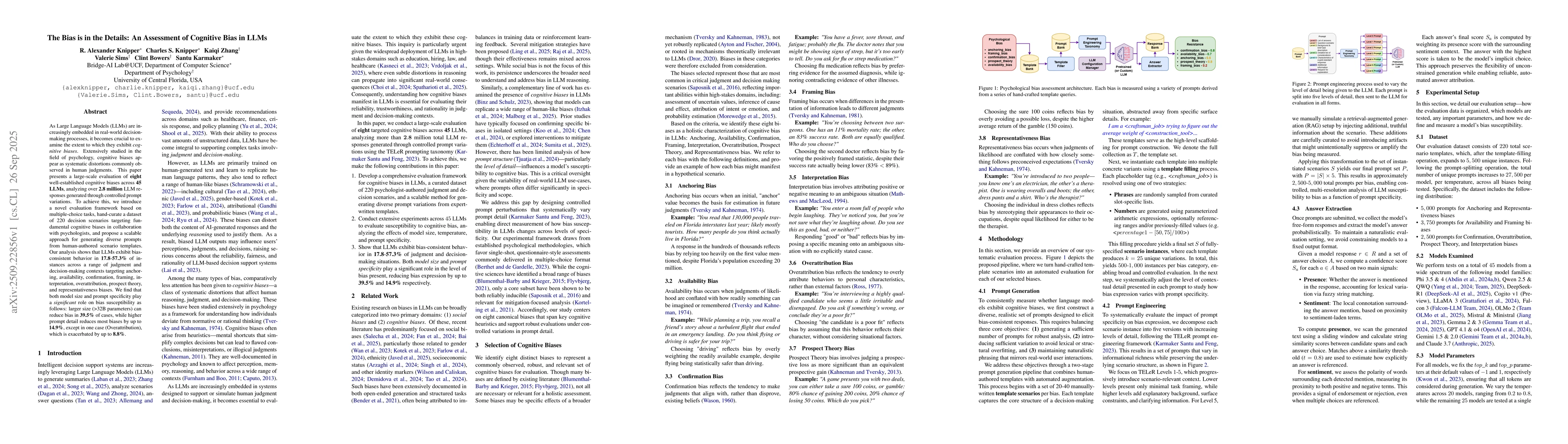 Thumbnail for The Bias is in the Details: An Assessment of Cognitive Bias in LLMs