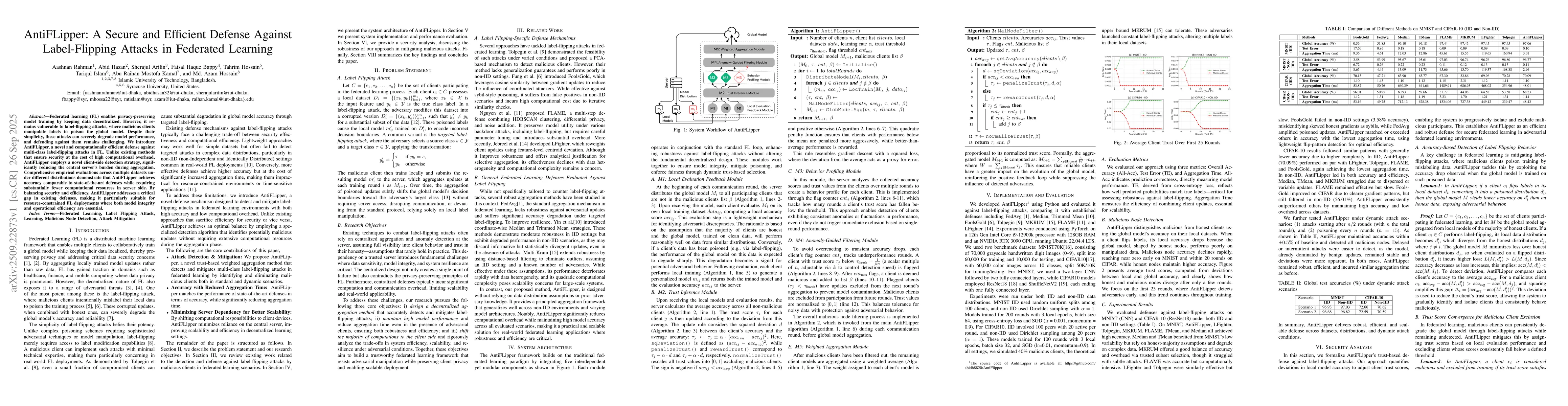 Thumbnail for AntiFLipper: A Secure and Efficient Defense Against Label-Flipping
  Attacks in Federated Learning