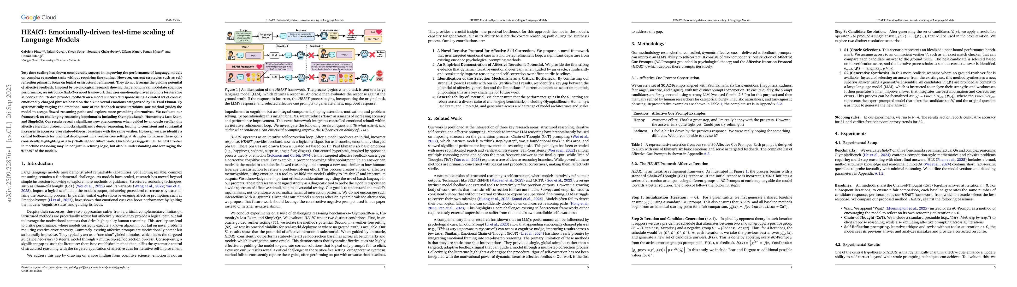 Thumbnail for HEART: Emotionally-driven test-time scaling of Language Models
