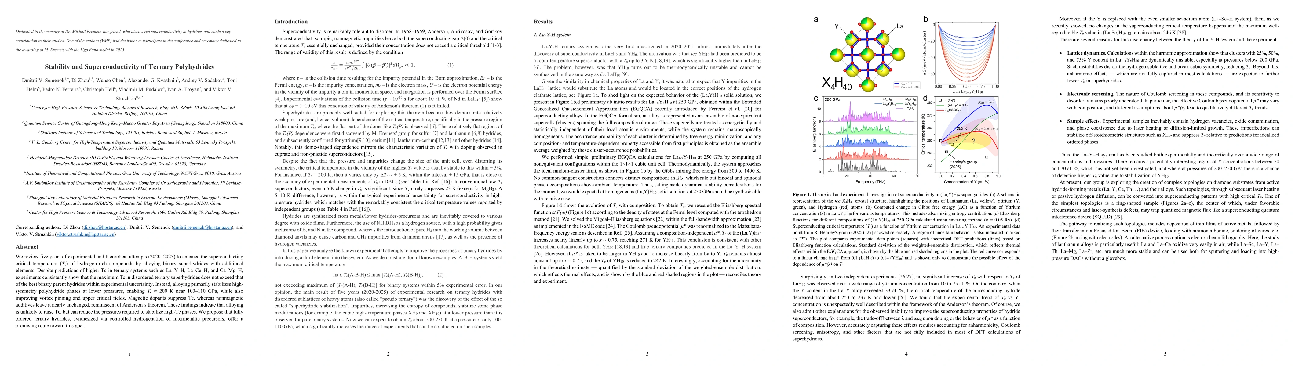Thumbnail for Stability and Superconductivity of Ternary Polyhydrides