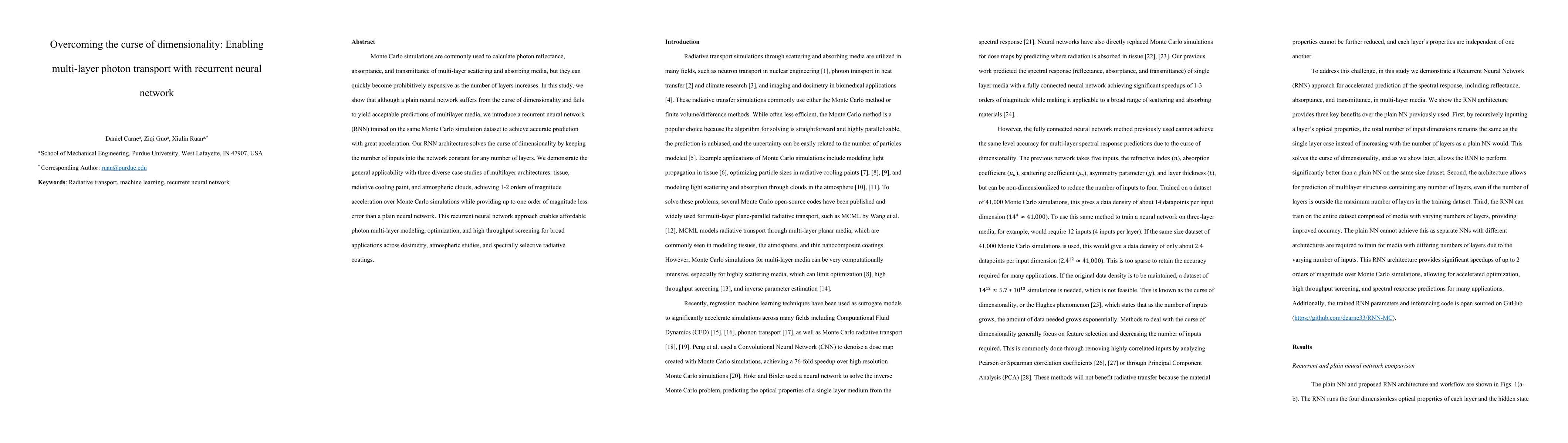 Thumbnail for Overcoming the curse of dimensionality: Enabling multi-layer photon
  transport with recurrent neural network