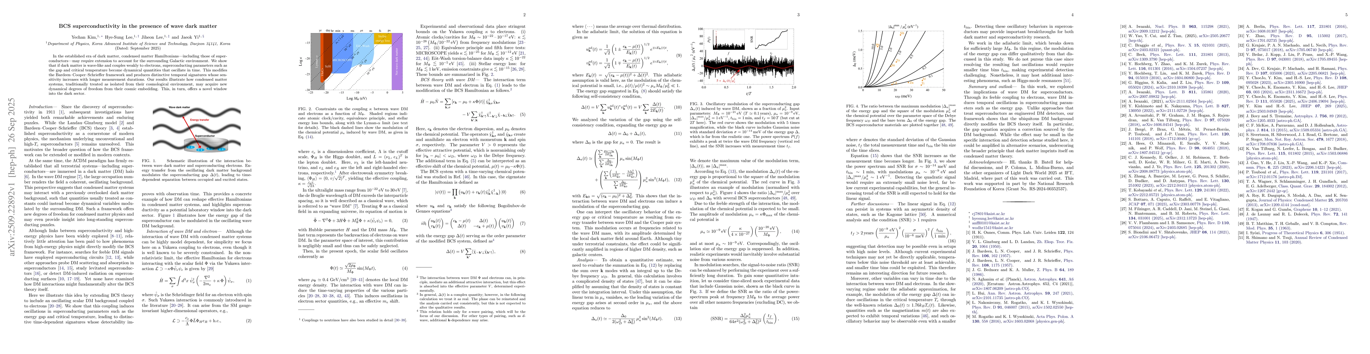 Thumbnail for BCS superconductivity in the presence of wave dark matter