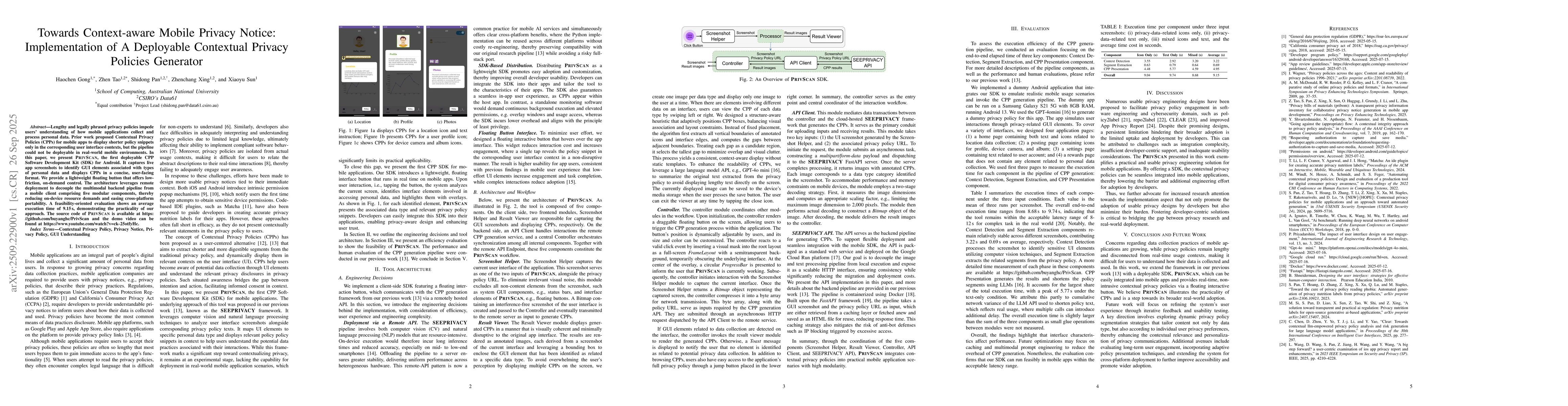 Thumbnail for Towards Context-aware Mobile Privacy Notice: Implementation of A
  Deployable Contextual Privacy Policies Generator