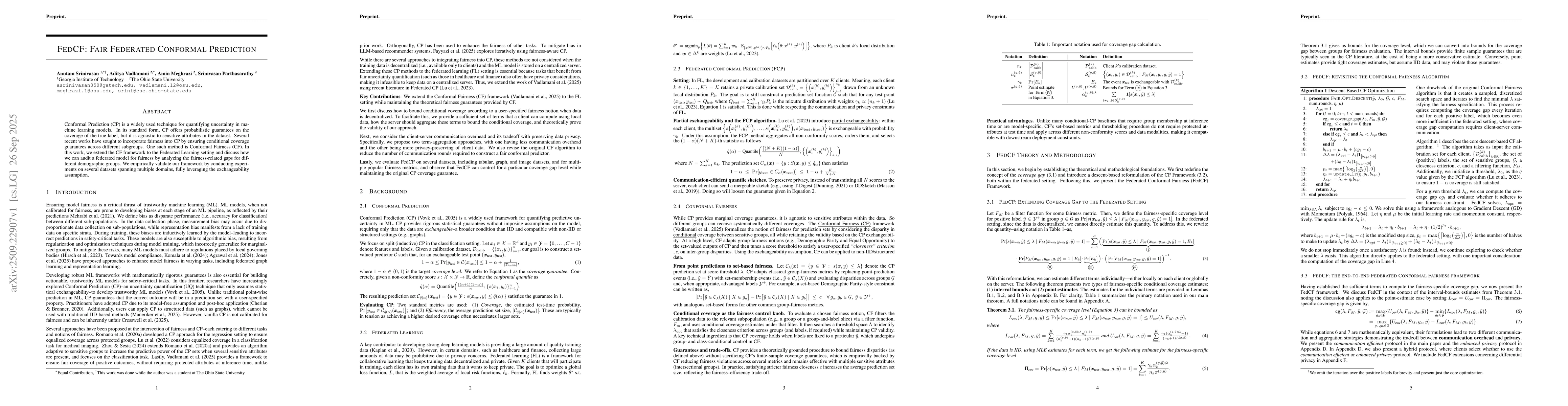 Thumbnail for FedCF: Fair Federated Conformal Prediction