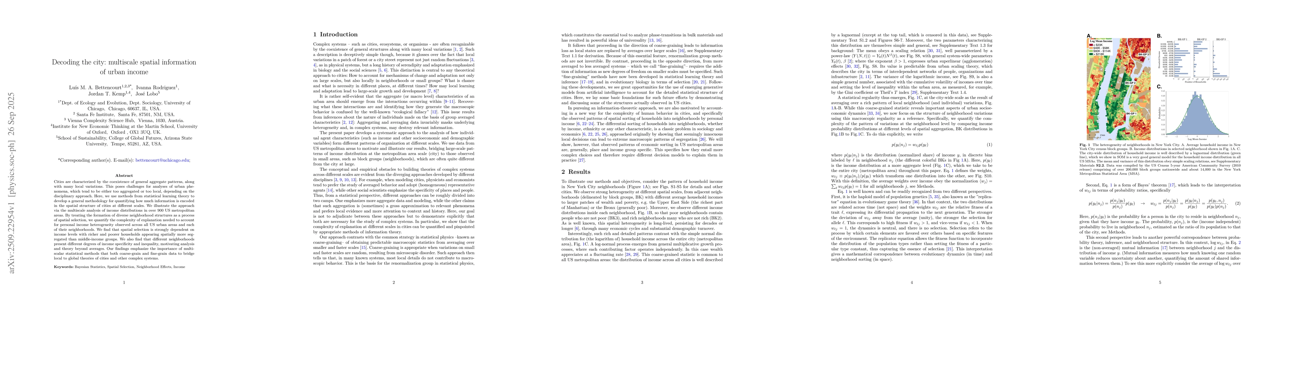 Thumbnail for Decoding the city: multiscale spatial information of urban income