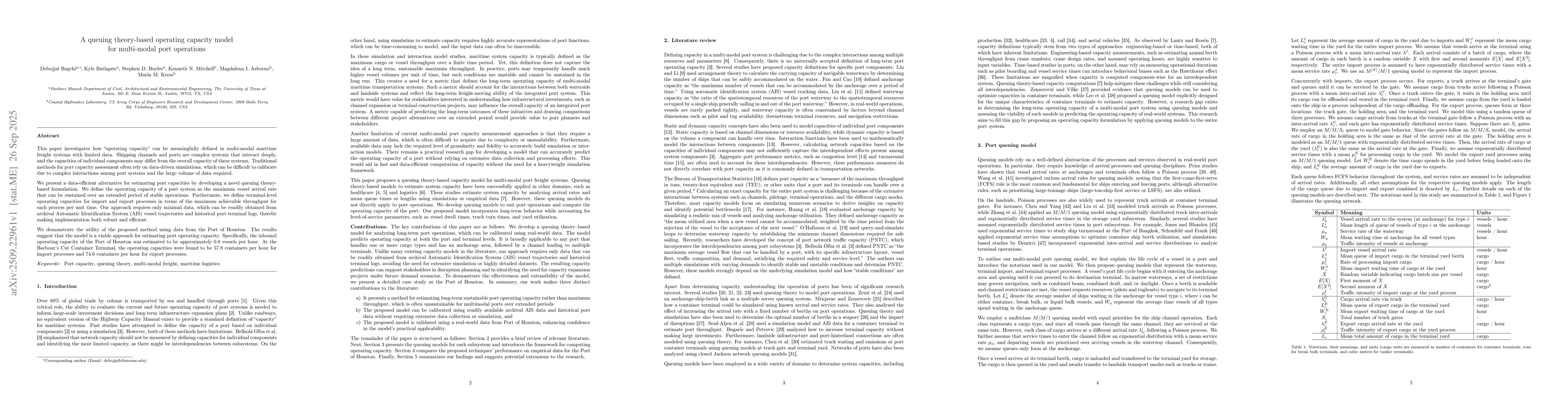 Thumbnail for A queuing theory-based operating capacity model for multi-modal port
  operations