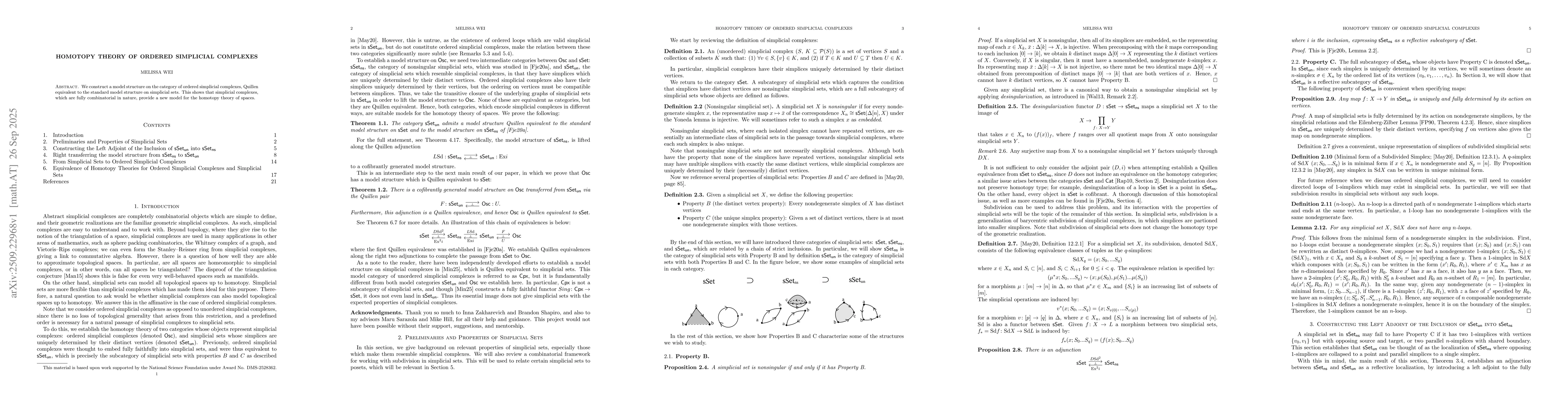 Thumbnail for Homotopy Theory for Ordered Simplicial Complexes