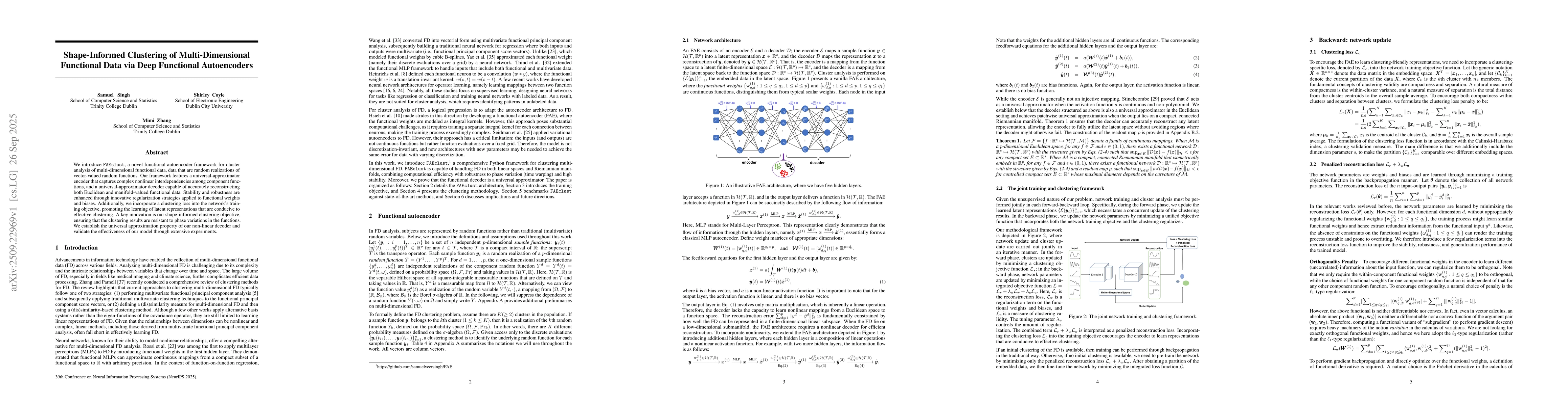 Thumbnail for Shape-Informed Clustering of Multi-Dimensional Functional Data via Deep
  Functional Autoencoders