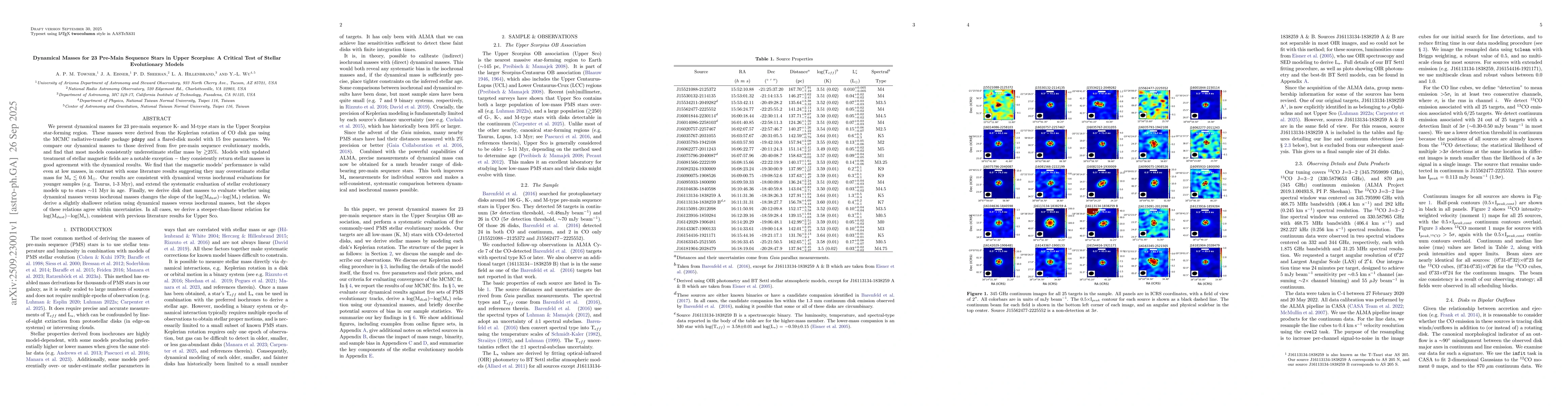 Thumbnail for Dynamical Masses for 23 Pre-Main Sequence Stars in Upper Scorpius: A
  Critical Test of Stellar Evolutionary Models