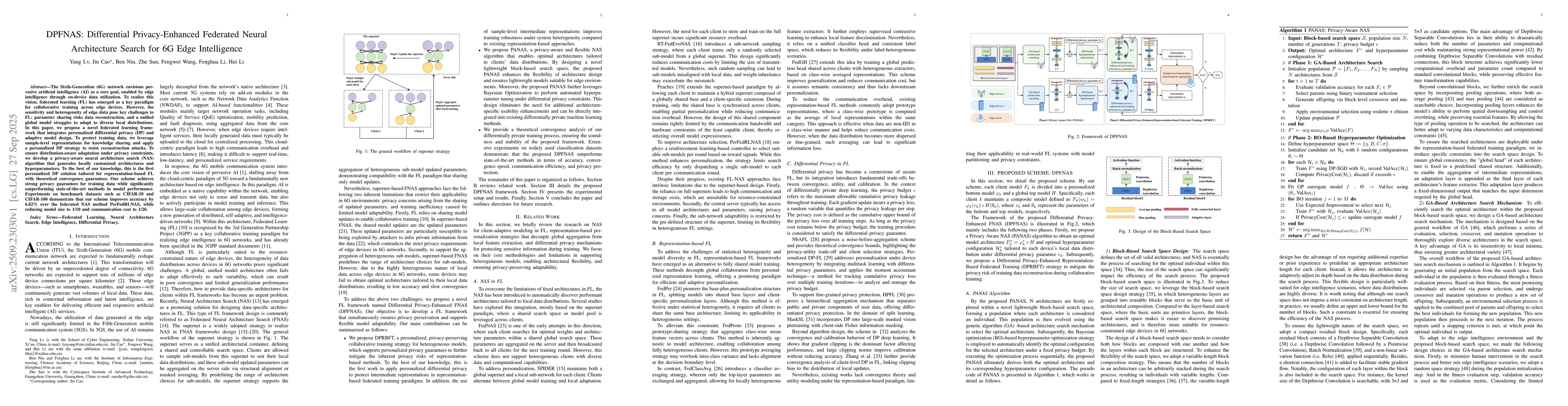 Thumbnail for DPFNAS: Differential Privacy-Enhanced Federated Neural Architecture
  Search for 6G Edge Intelligence