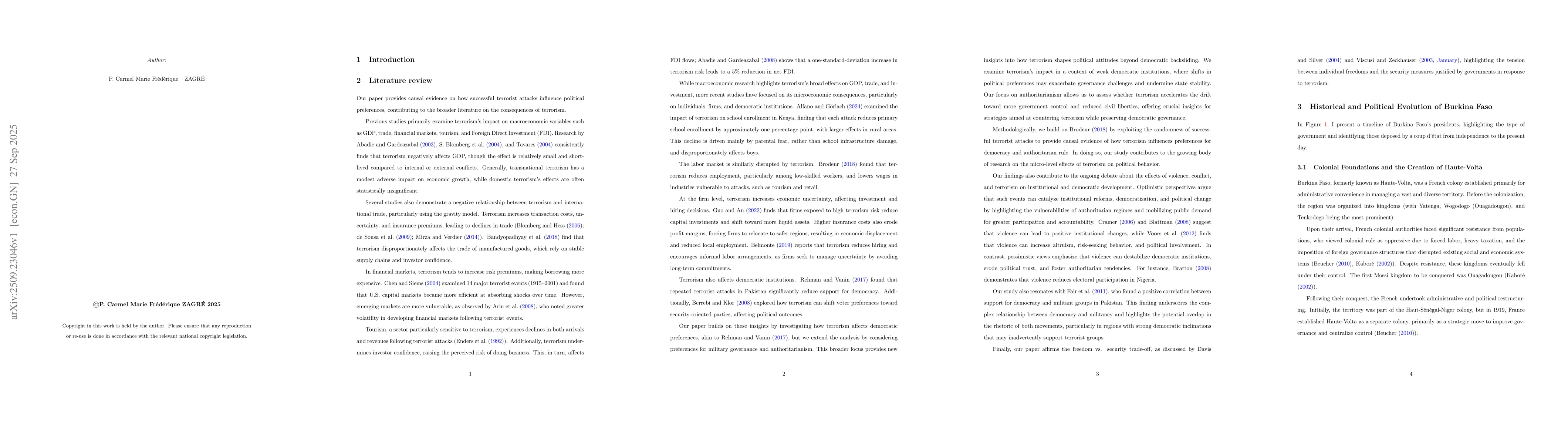 Thumbnail for Terrorism & Democracy in Burkina-Faso