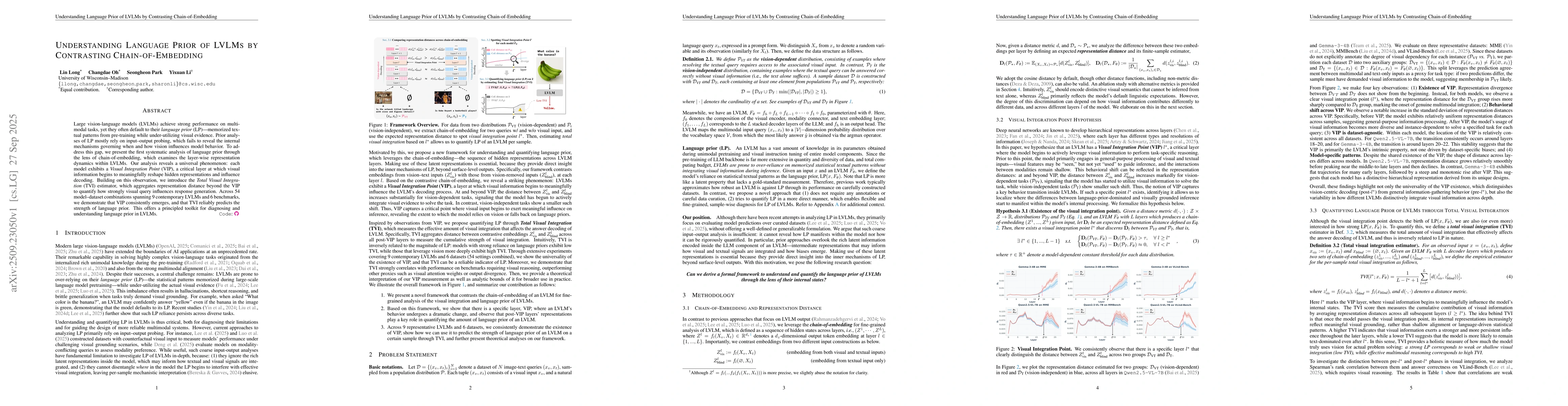 Thumbnail for Understanding Language Prior of LVLMs by Contrasting Chain-of-Embedding