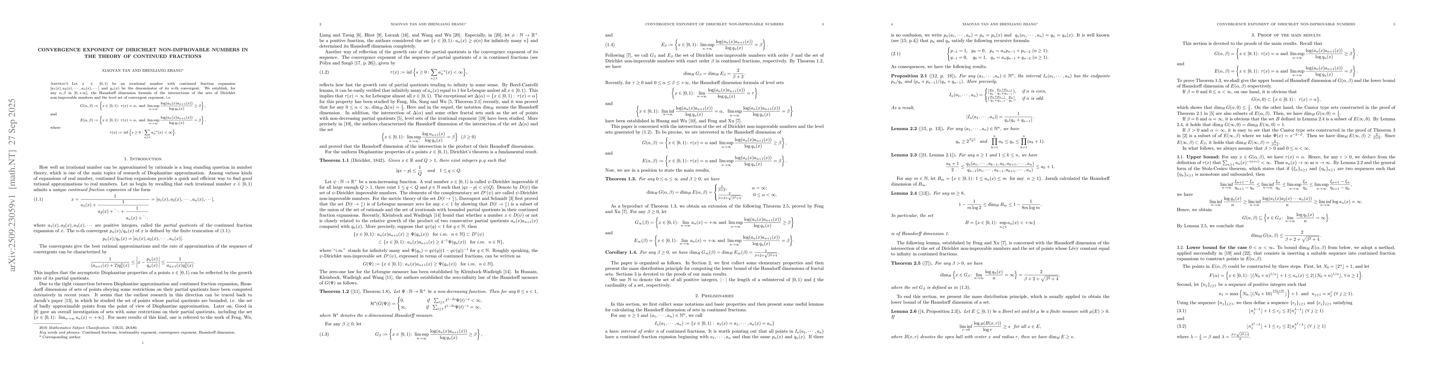 Thumbnail for Convergence exponent of Dirichlet non-improvable numbers in the theory
  of continued fractions