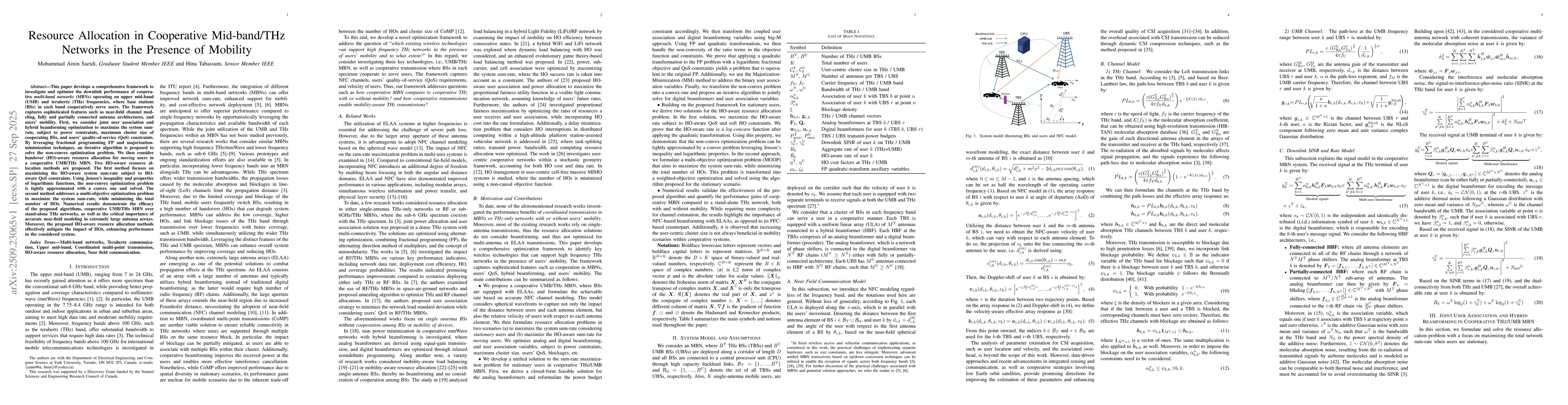 Thumbnail for Resource Allocation in Cooperative Mid-band/THz Networks in the Presence
  of Mobility