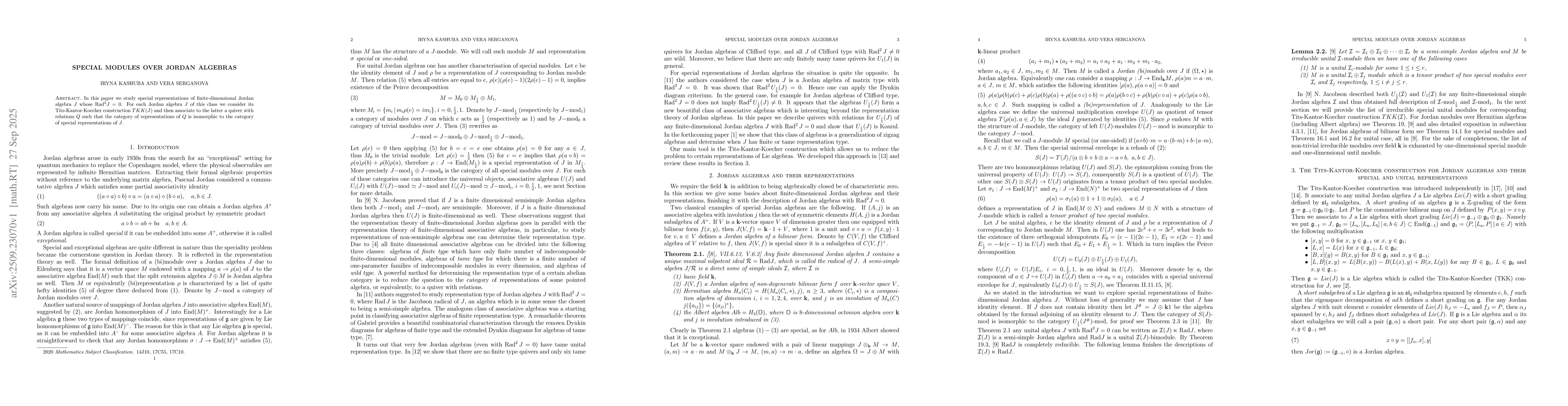 Thumbnail for Special modules over Jordan algebras