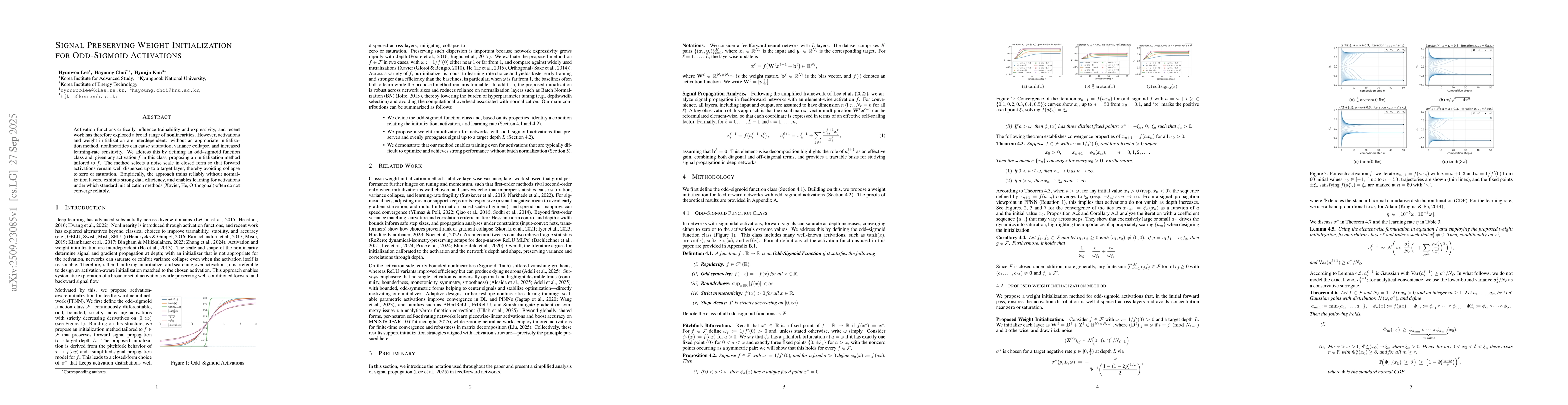Thumbnail for Signal Preserving Weight Initialization for Odd-Sigmoid Activations