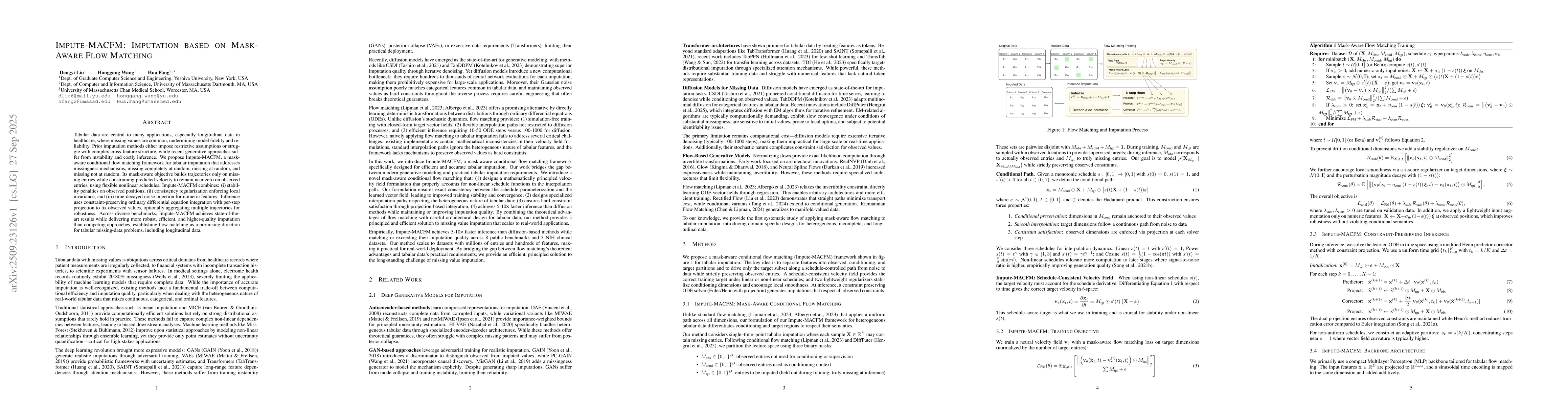 Thumbnail for Impute-MACFM: Imputation based on Mask-Aware Flow Matching