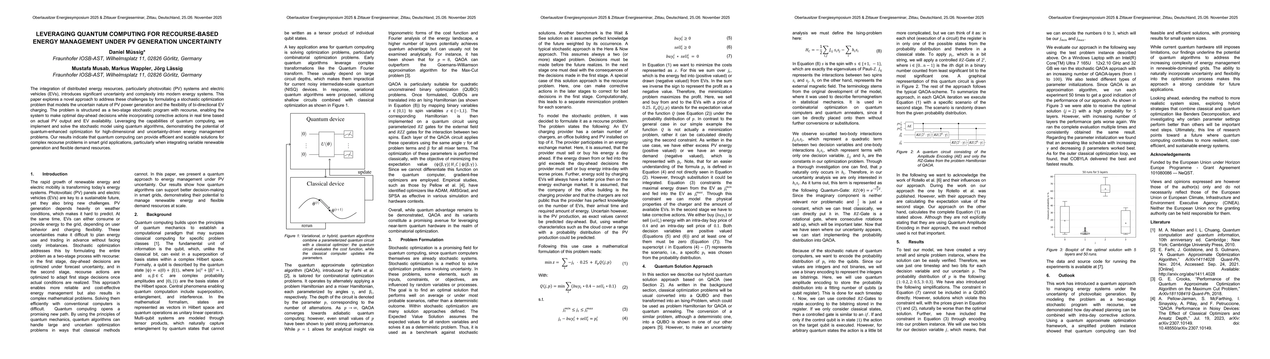 Thumbnail for Leveraging Quantum Computing For Recourse-Based Energy Management Under
  PV Generation Uncertainty