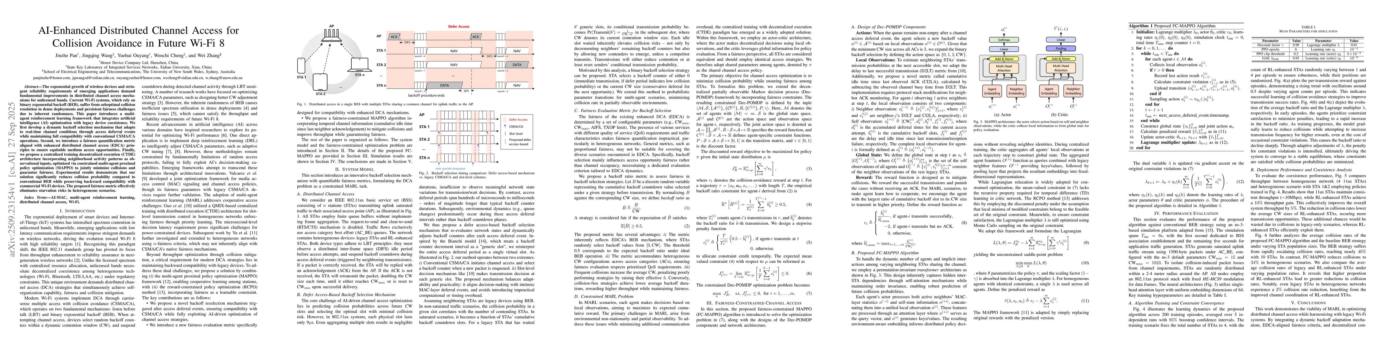 Thumbnail for AI-Enhanced Distributed Channel Access for Collision Avoidance in Future
  Wi-Fi 8