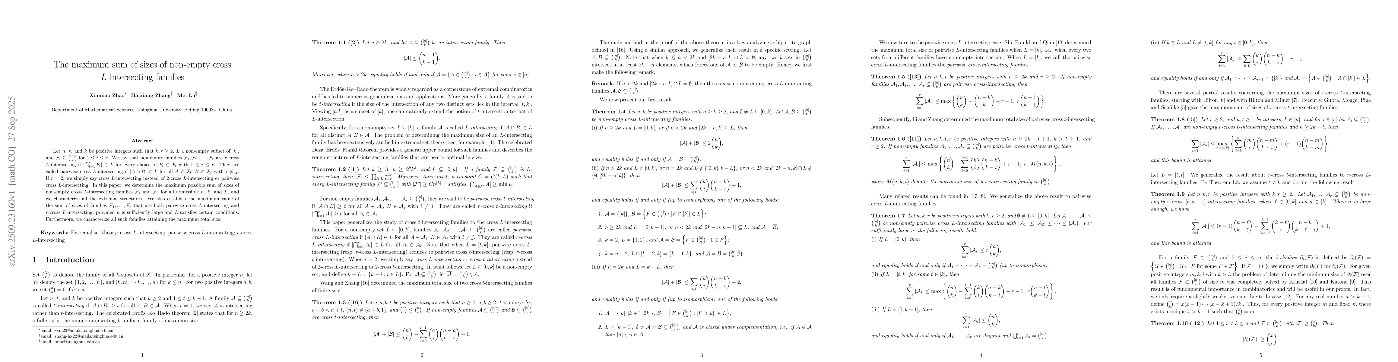Thumbnail for The maximum sum of sizes of non-empty cross $L$-intersecting families