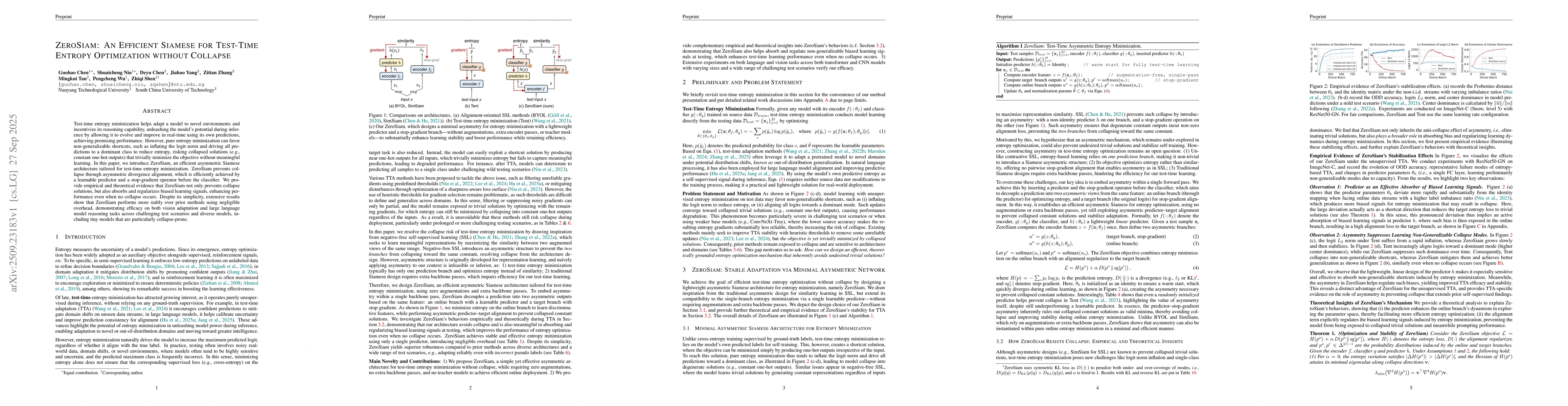 Thumbnail for ZeroSiam: An Efficient Siamese for Test-Time Entropy Optimization
  without Collapse