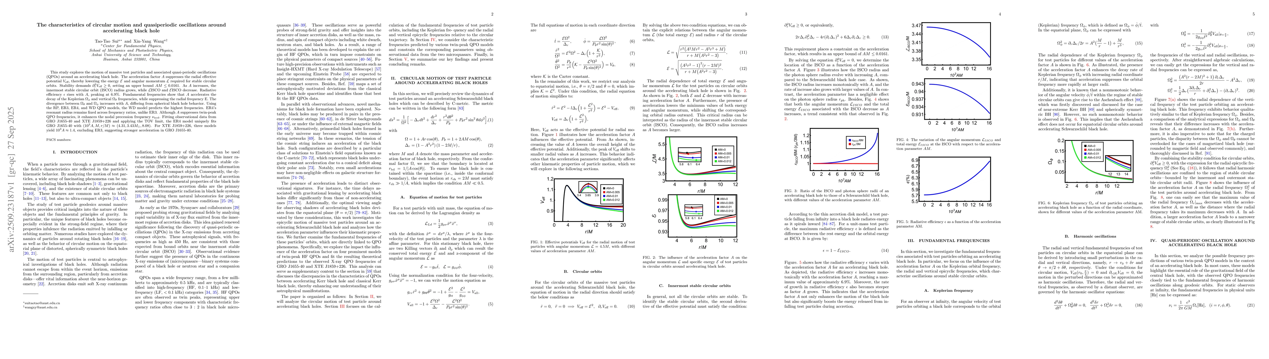 Thumbnail for The characteristics of circular motion and quasiperiodic oscillations
  around accelerating black hole