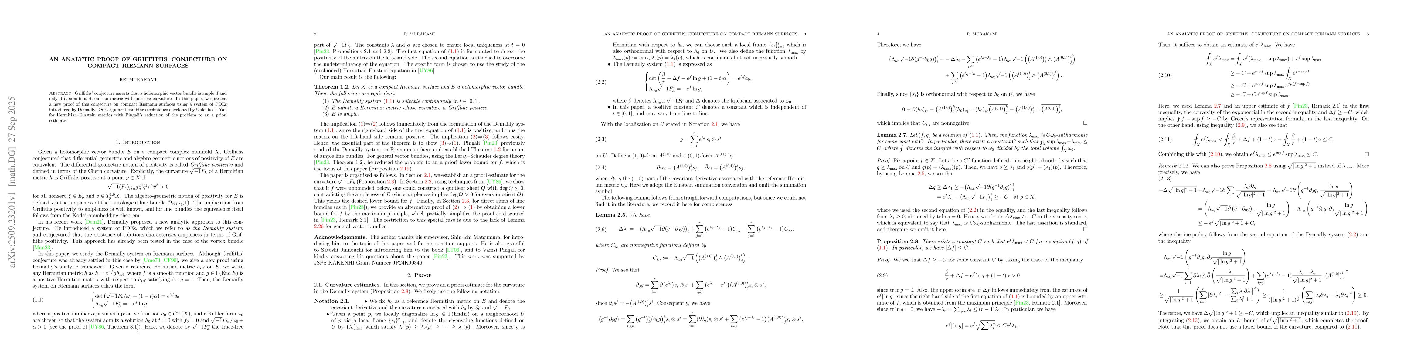 Thumbnail for An analytic proof of Griffiths' conjecture on compact Riemann surfaces
