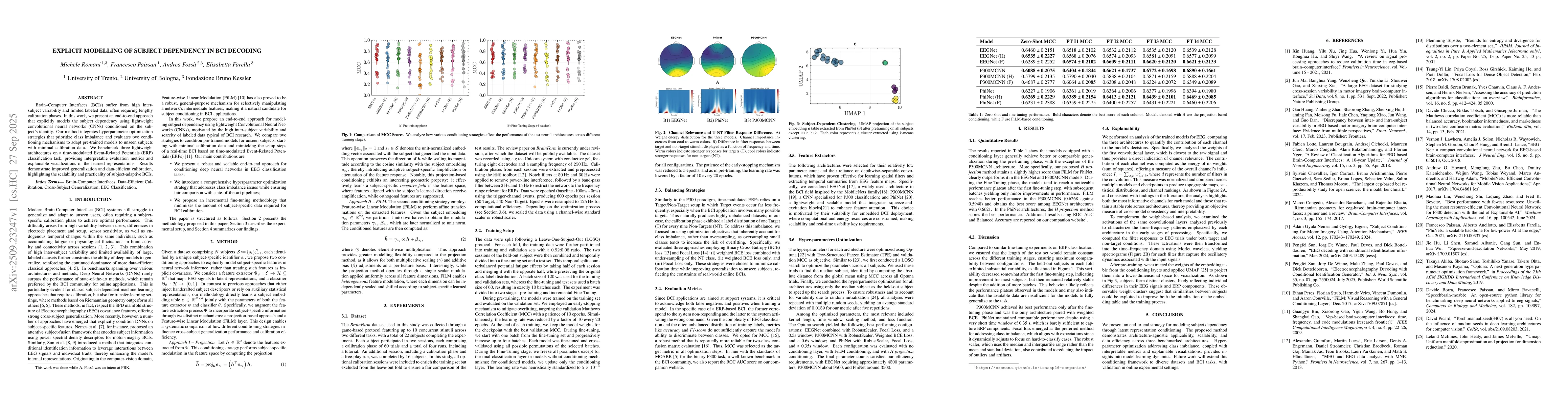 Thumbnail for Explicit modelling of subject dependency in BCI decoding
