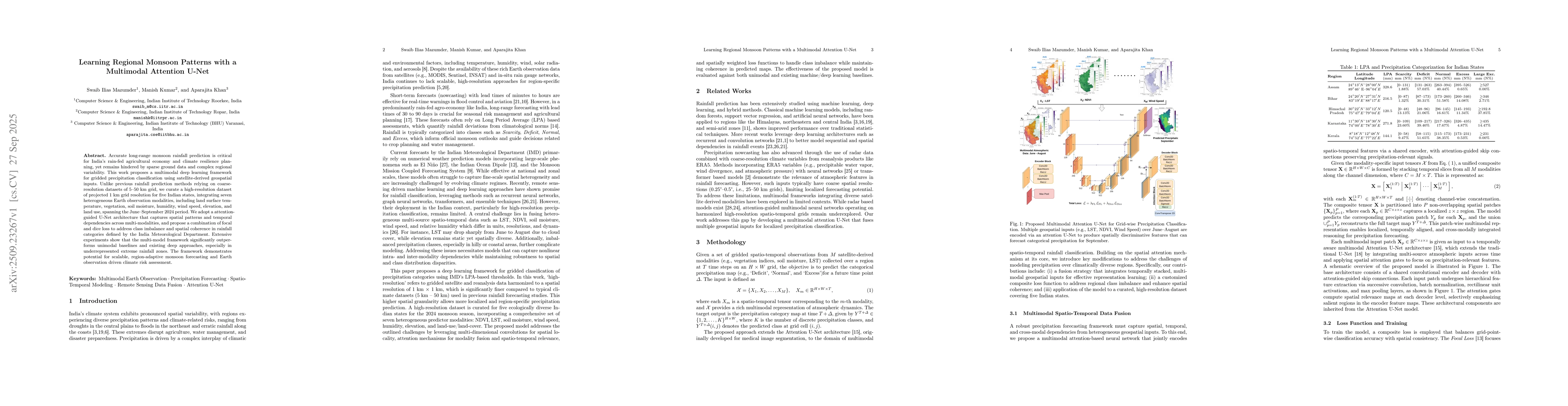 Thumbnail for Learning Regional Monsoon Patterns with a Multimodal Attention U-Net