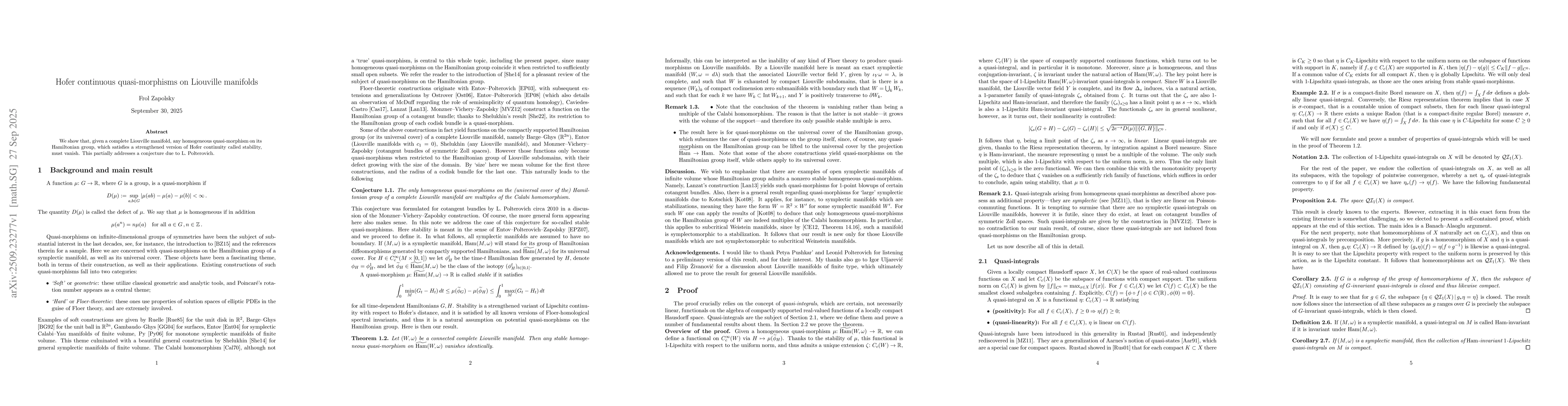 Thumbnail for Hofer-continuous quasi-morphisms on Liouville manifolds