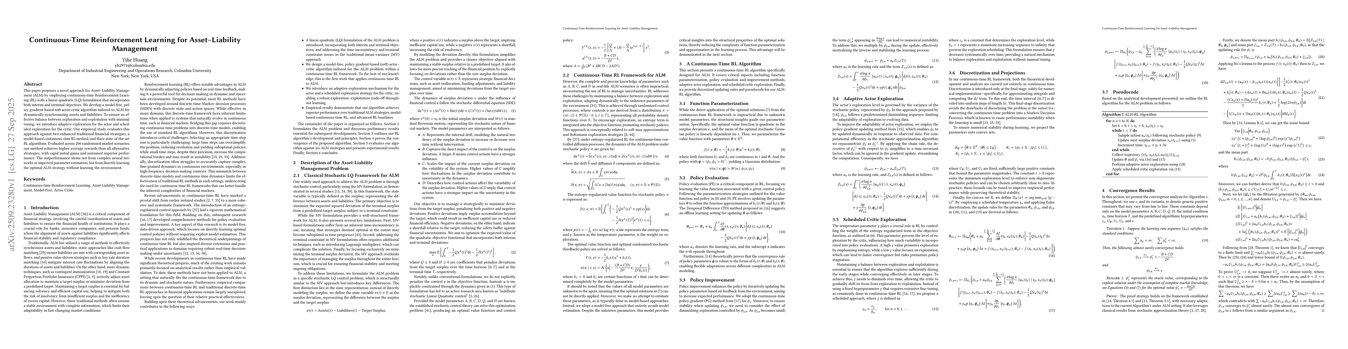 Thumbnail for Continuous-Time Reinforcement Learning for Asset-Liability Management