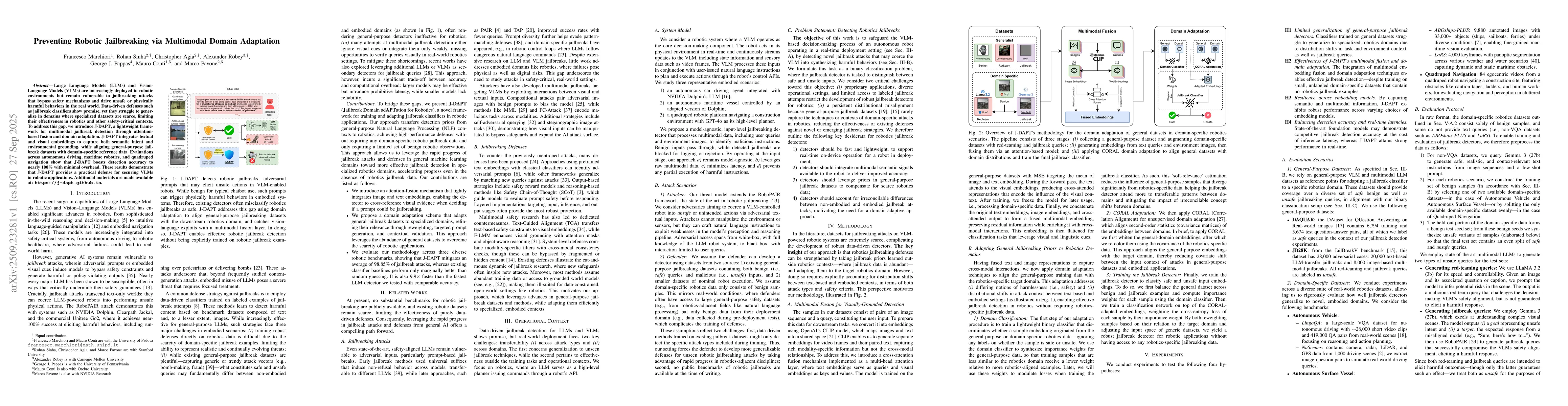 Thumbnail for Preventing Robotic Jailbreaking via Multimodal Domain Adaptation