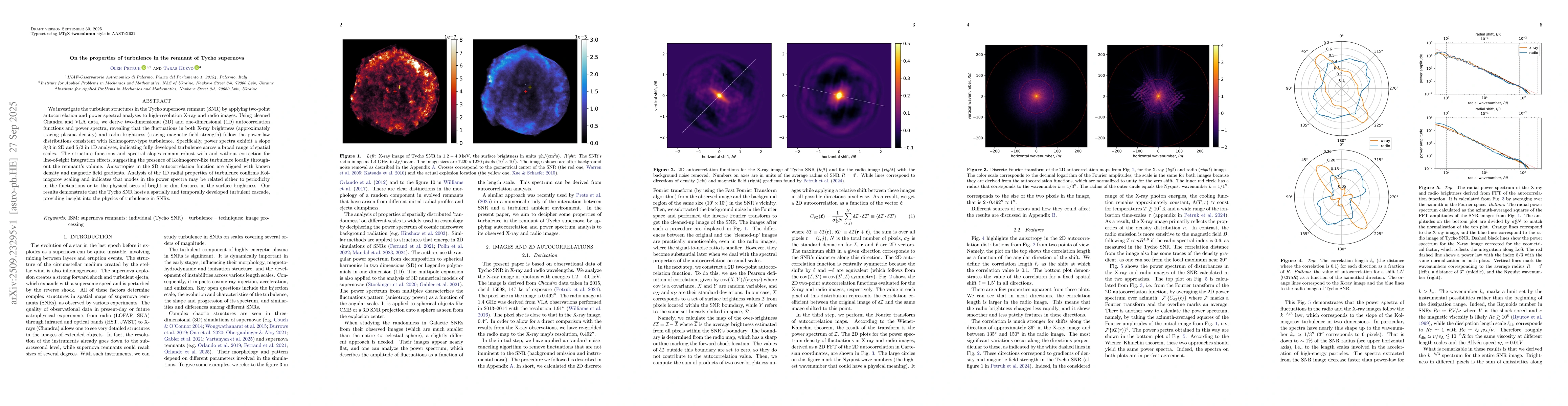 Thumbnail for On the properties of turbulence in the remnant of Tycho supernova