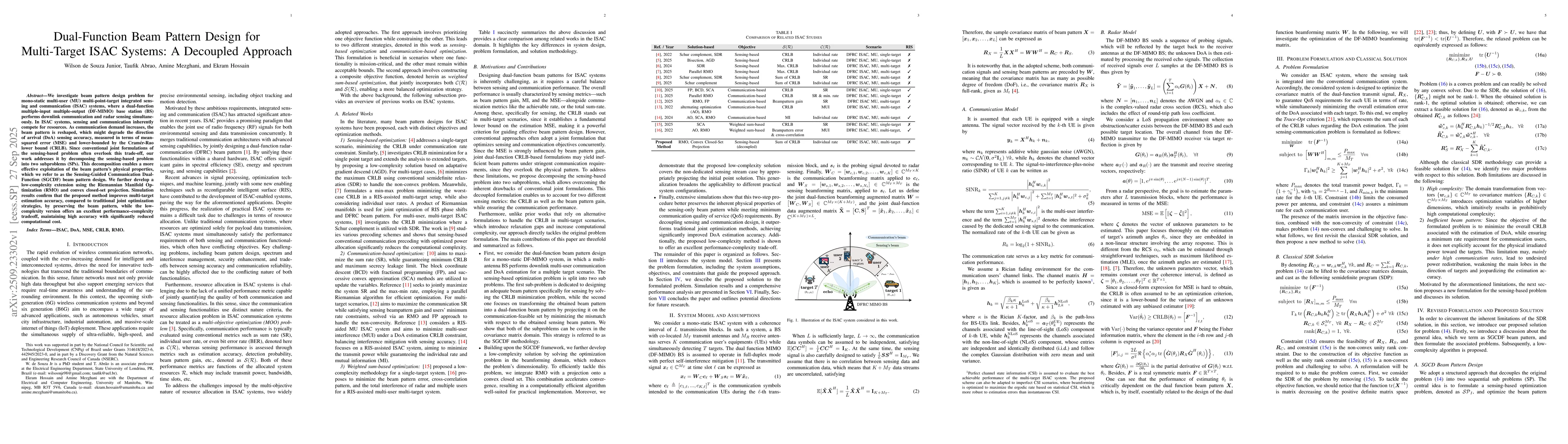 Thumbnail for Dual-Function Beam Pattern Design for Multi-Target ISAC Systems: A
  Decoupled Approach