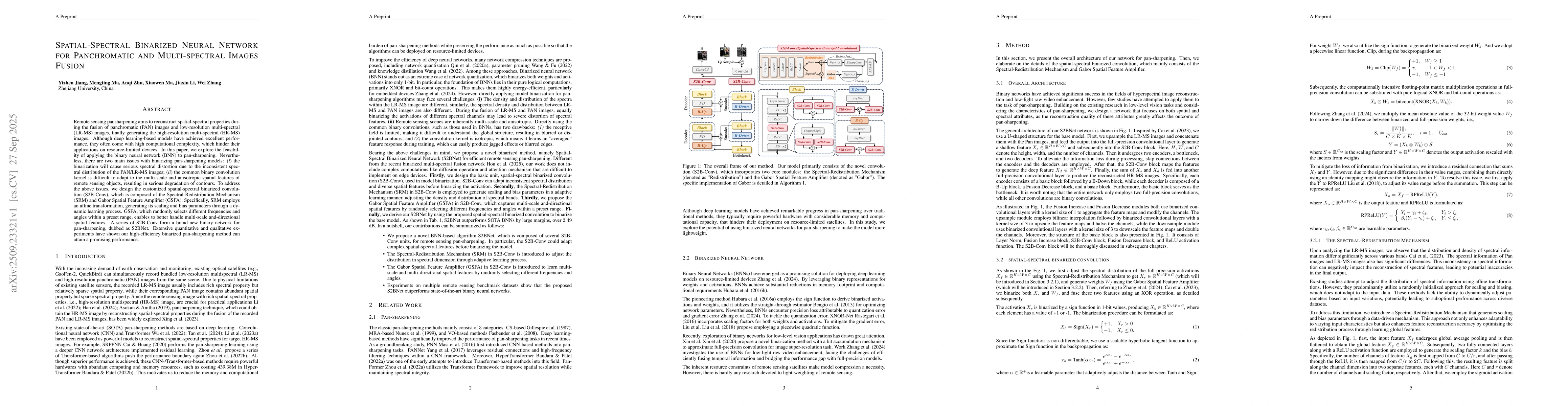 Thumbnail for Spatial-Spectral Binarized Neural Network for Panchromatic and
  Multi-spectral Images Fusion