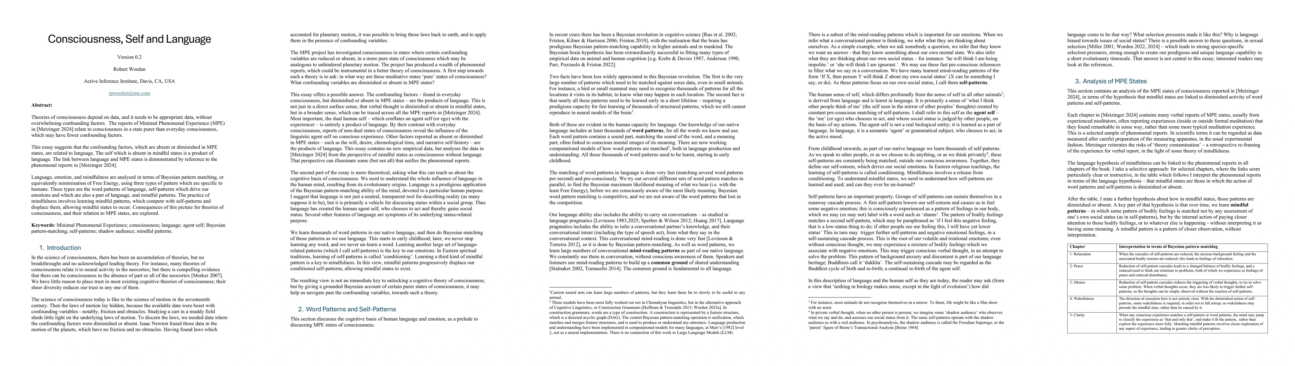 Thumbnail for Consciousness Self and Language