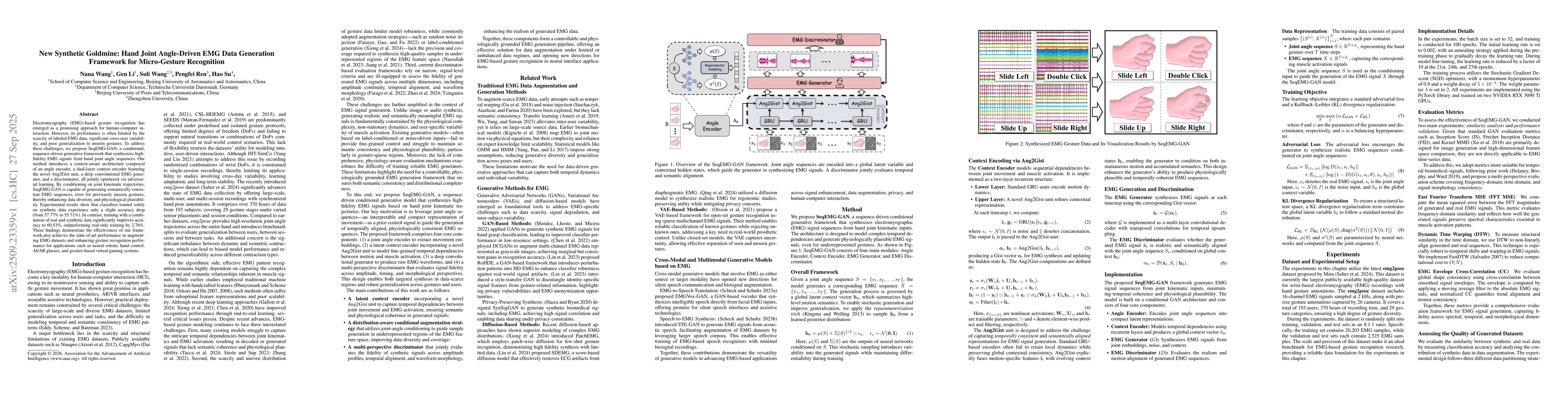 Thumbnail for New Synthetic Goldmine: Hand Joint Angle-Driven EMG Data Generation
  Framework for Micro-Gesture Recognition