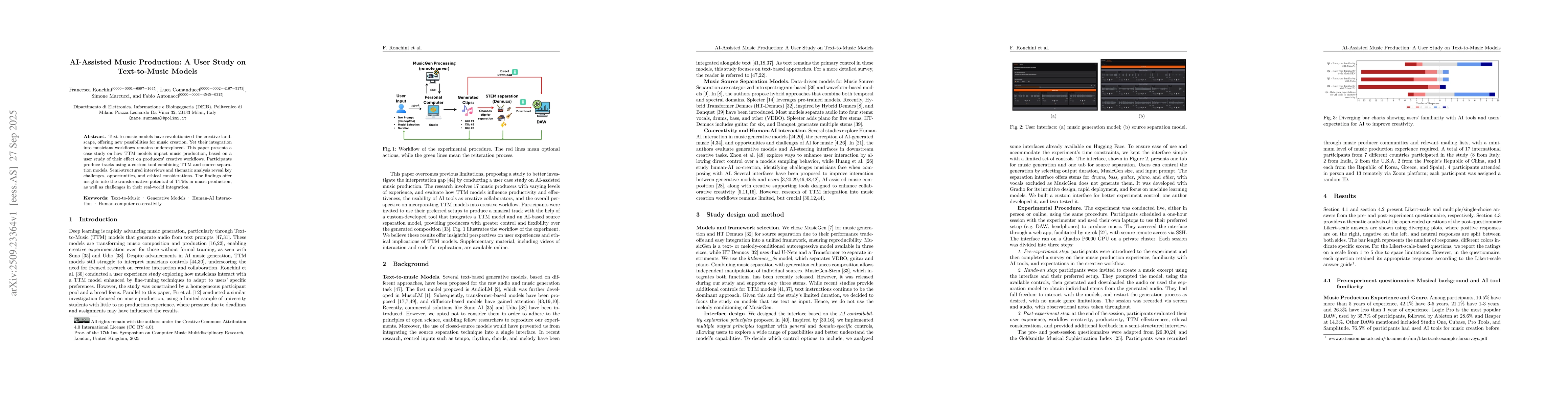Thumbnail for AI-Assisted Music Production: A User Study on Text-to-Music Models