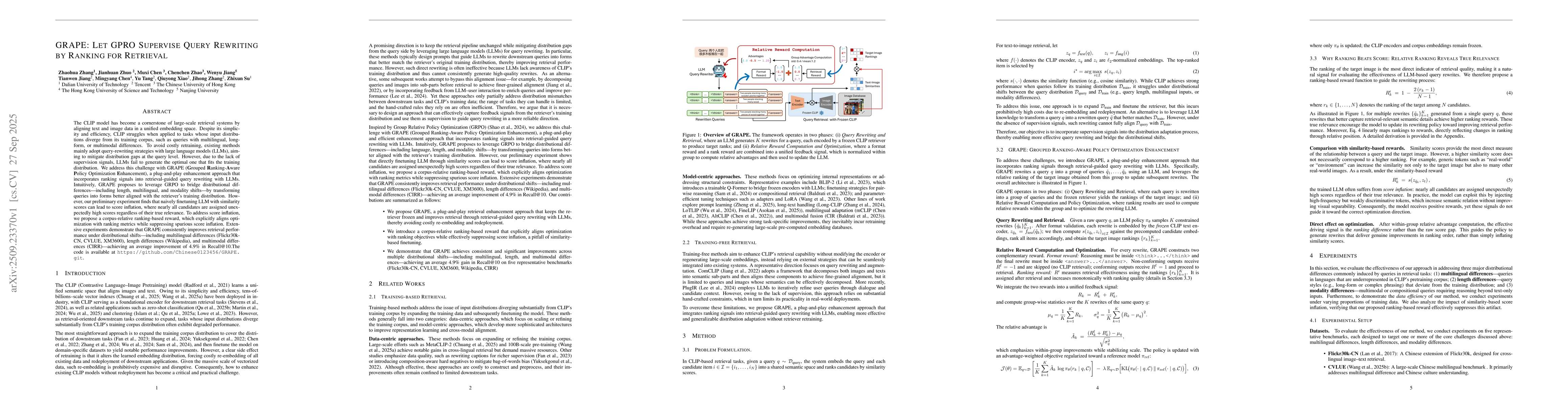 Thumbnail for GRAPE: Let GPRO Supervise Query Rewriting by Ranking for Retrieval