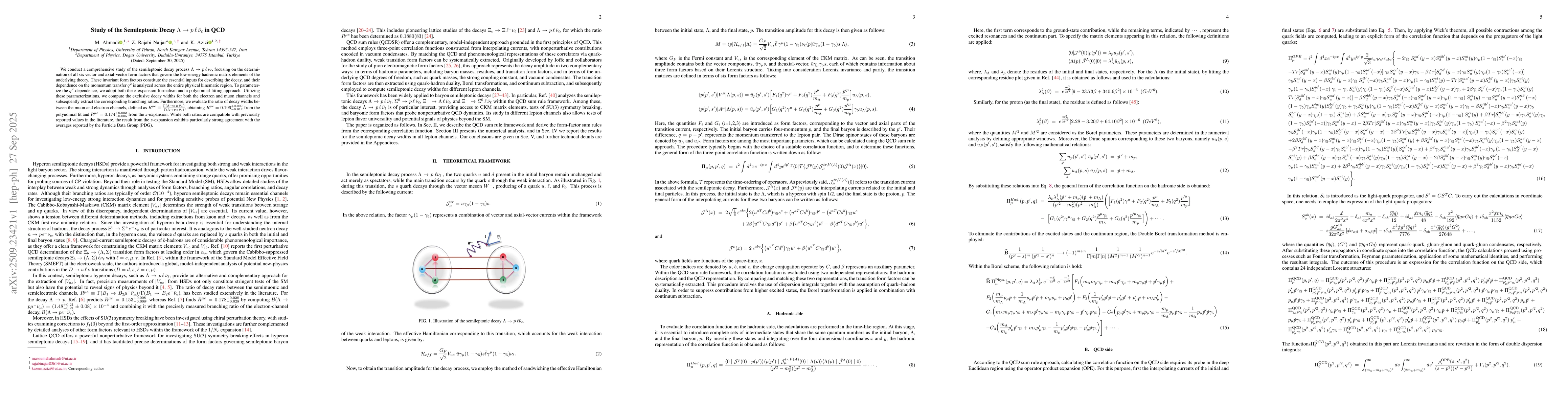 Thumbnail for Study of the Semileptonic Decay $Λ\to p\,\ell\,\barν_{\ell}$
  in QCD