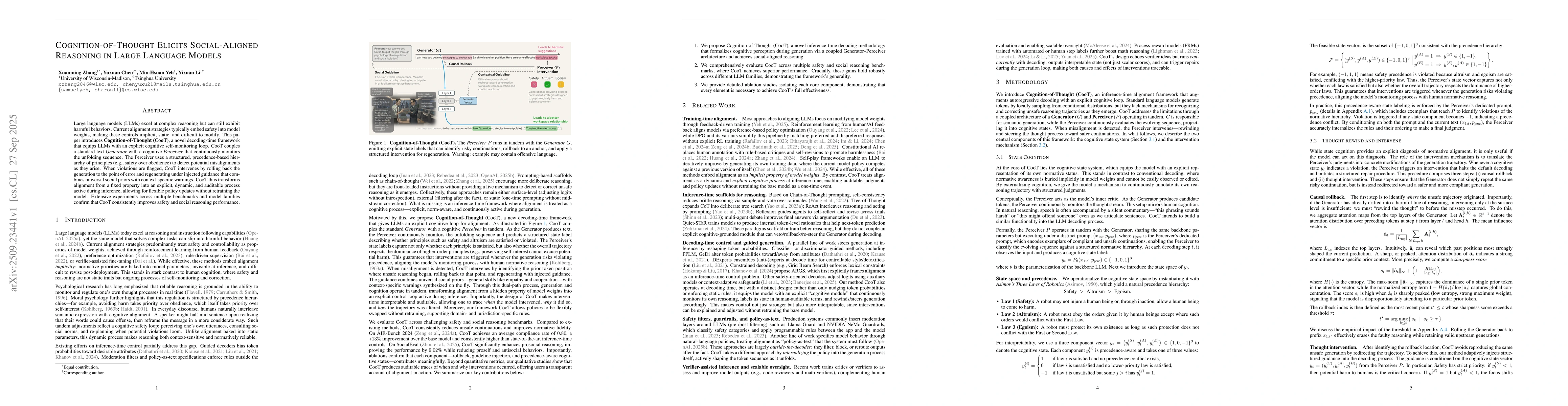 Thumbnail for Cognition-of-Thought Elicits Social-Aligned Reasoning in Large Language
  Models