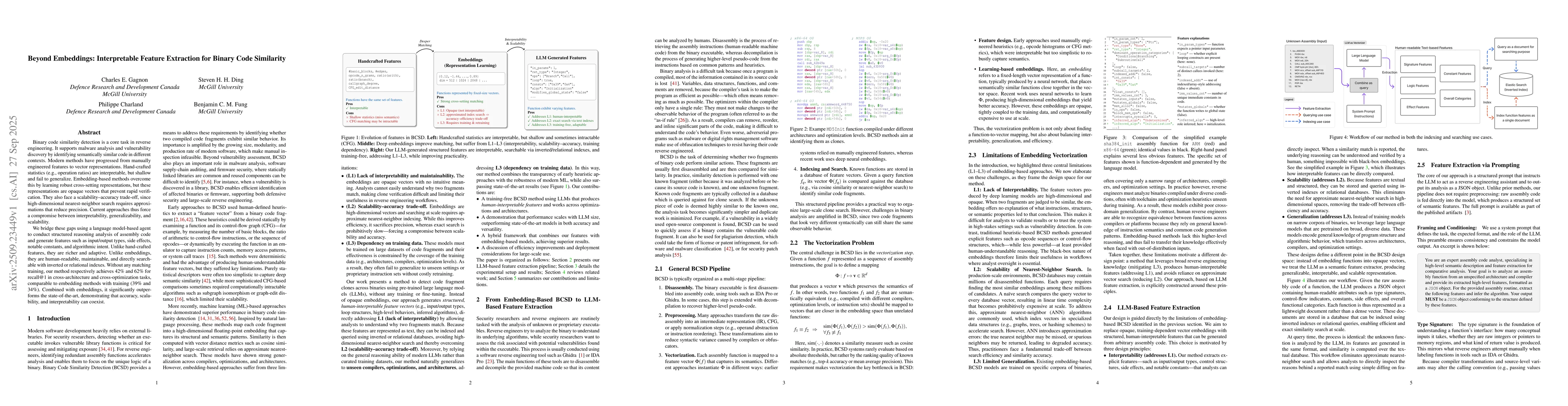 Thumbnail for Beyond Embeddings: Interpretable Feature Extraction for Binary Code
  Similarity