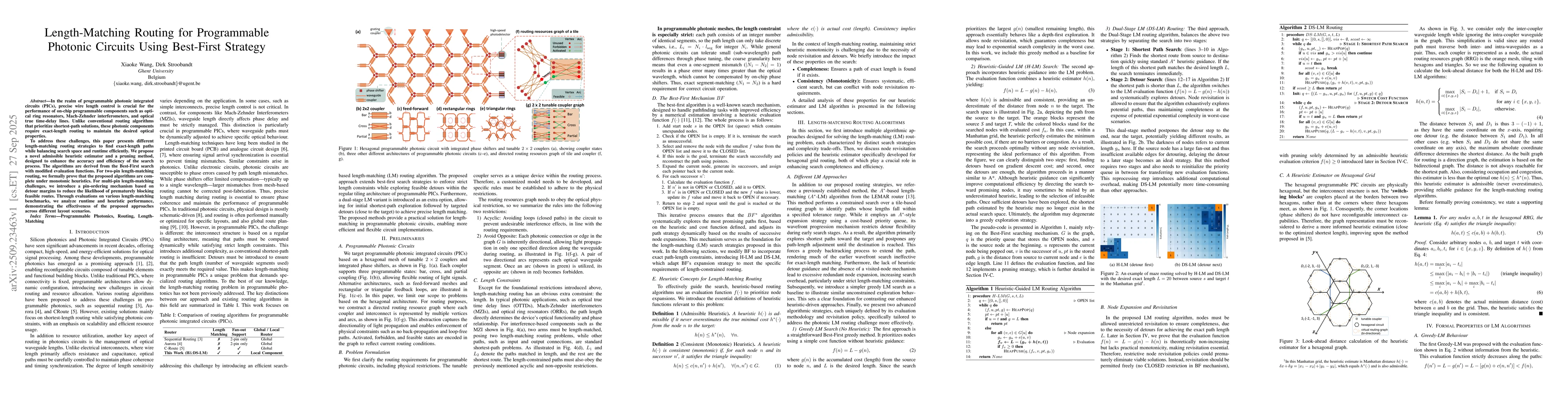 Thumbnail for Length-Matching Routing for Programmable Photonic Circuits Using
  Best-First Strategy