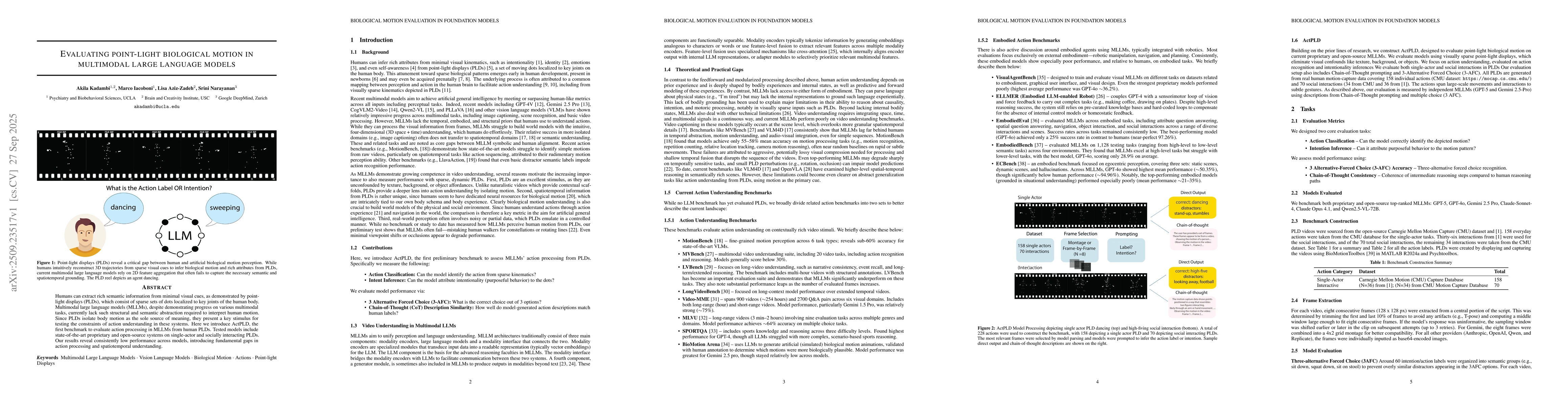 Thumbnail for Evaluating point-light biological motion in multimodal large language
  models