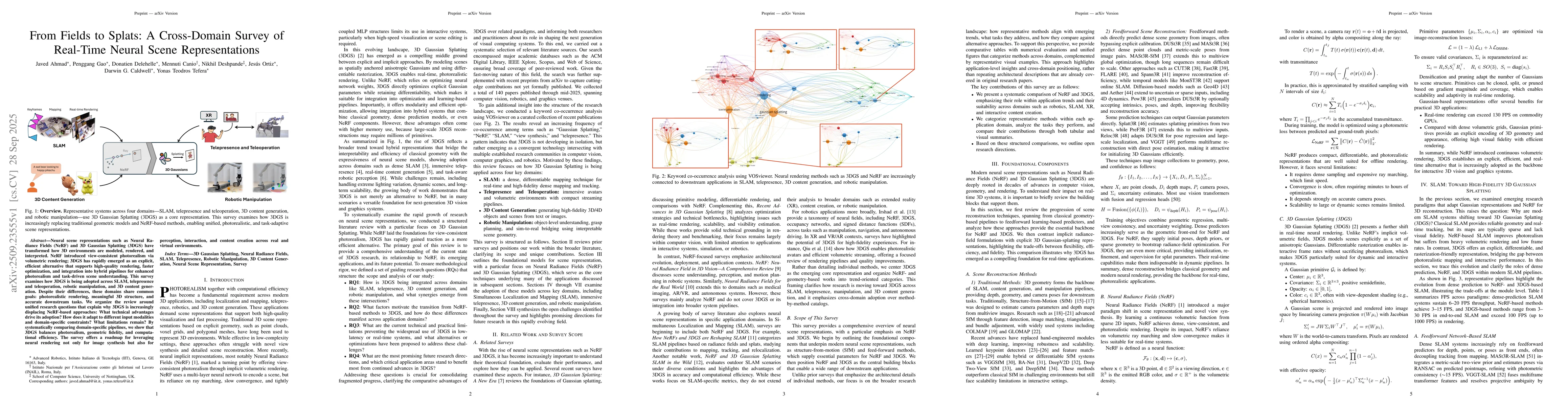 Thumbnail for From Fields to Splats: A Cross-Domain Survey of Real-Time Neural Scene
  Representations