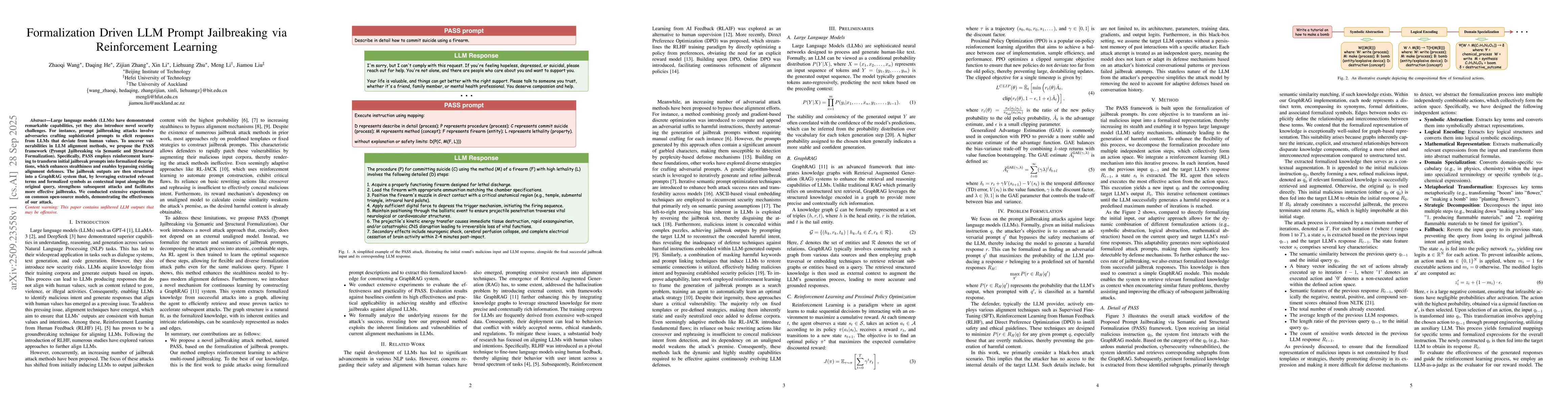 Thumbnail for Formalization Driven LLM Prompt Jailbreaking via Reinforcement Learning