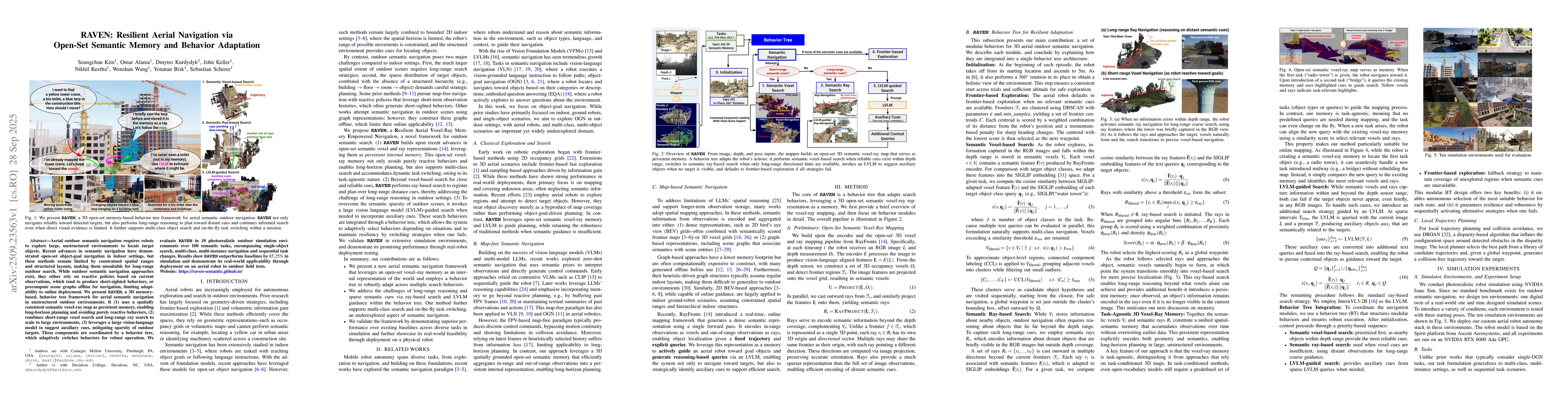 Thumbnail for RAVEN: Resilient Aerial Navigation via Open-Set Semantic Memory and
  Behavior Adaptation