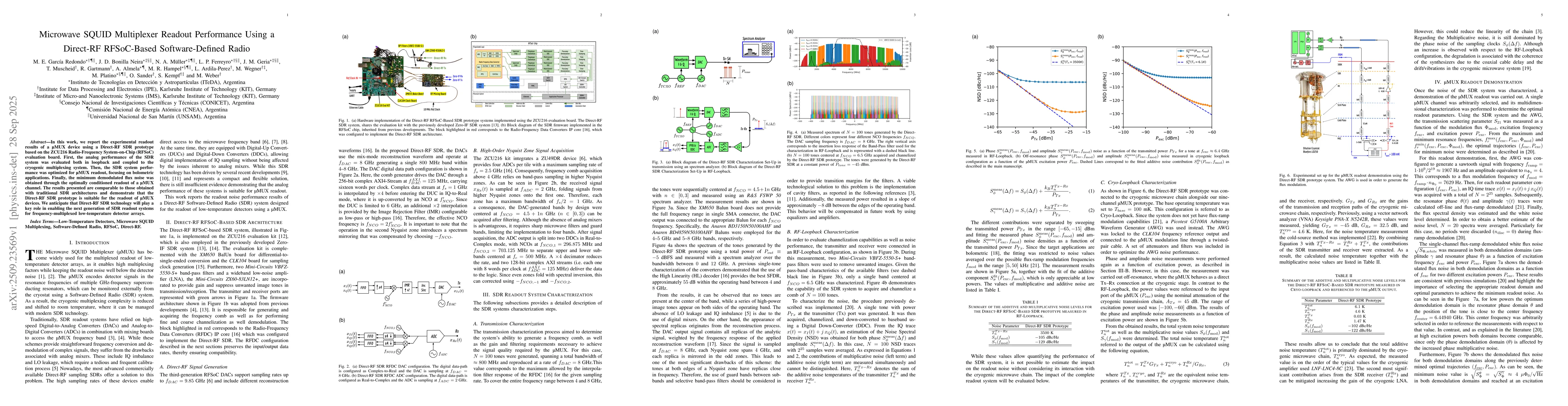 Thumbnail for Microwave SQUID Multiplexer Readout Performance Using a Direct-RF
  RFSoC-Based Software-Defined Radio