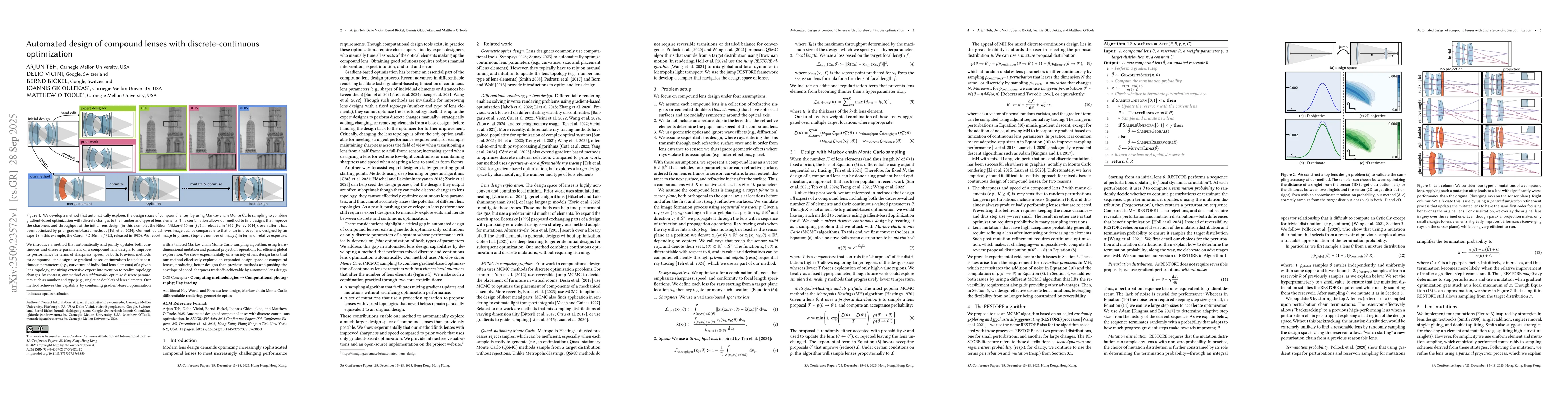 Thumbnail for Automated design of compound lenses with discrete-continuous
  optimization